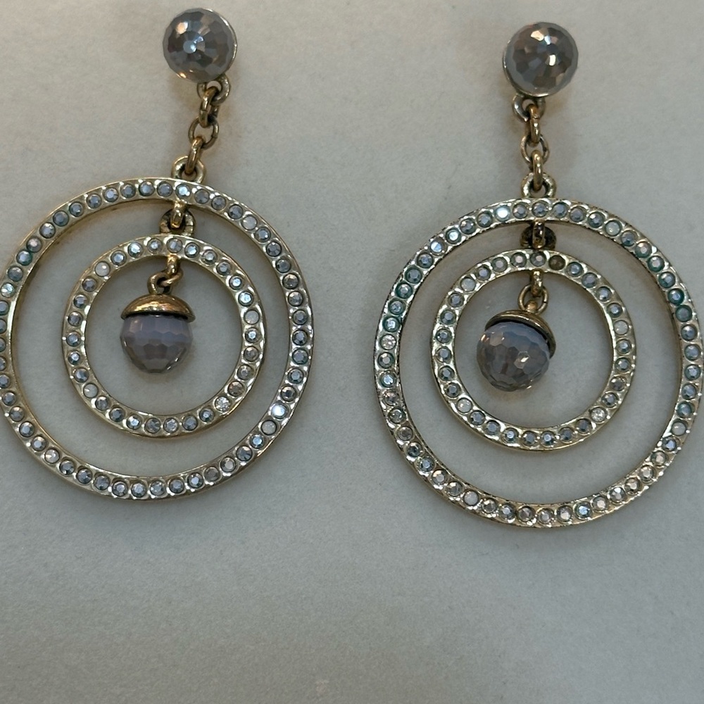 Swarovski Gold Crystal Earrings